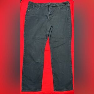 Old Navy Women's Power Slim Straight Leg Mid Rise Jeans - Black